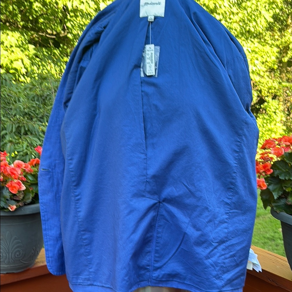 NWT Madewell Blue Blazer Double-Breasted Suit Jacket - Picture 7 of 13